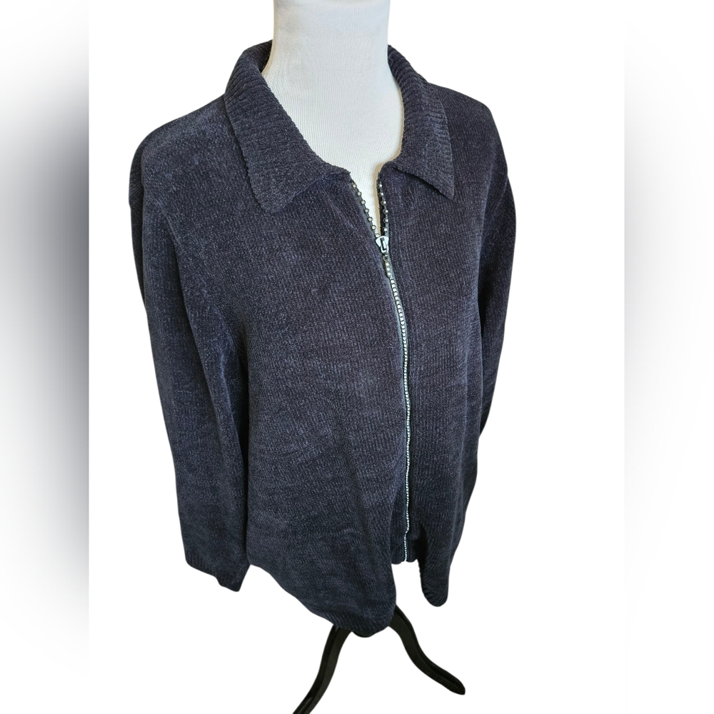 Drapers & Damon Black  Zip-Up Sweater Size 3X
